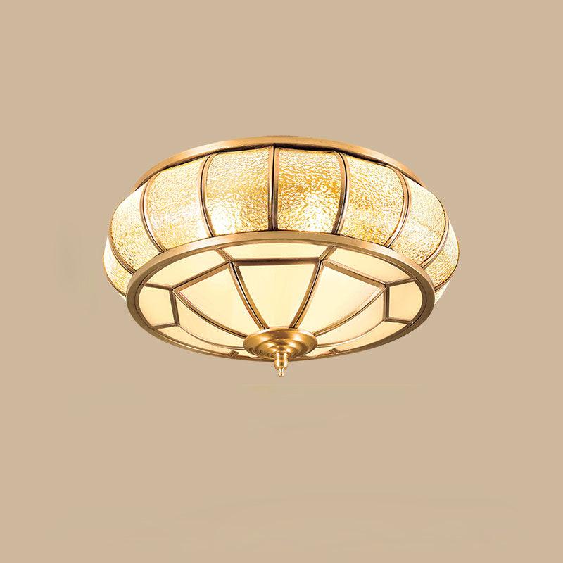 Deu nowoczesna lampa sufitowa w stylu postmodern luxury, cylindryczna, ze szkła i miedzi