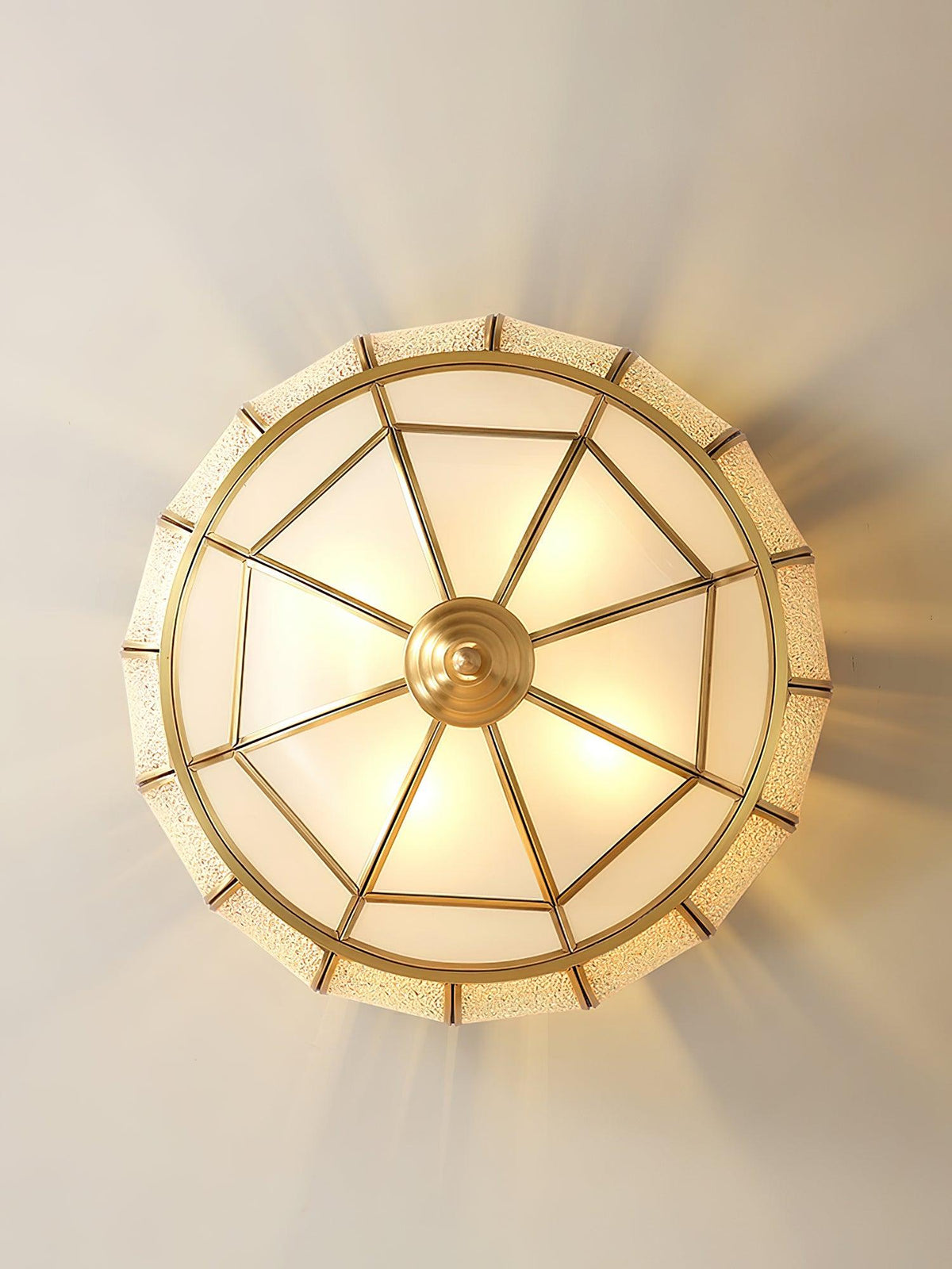 Deu nowoczesna lampa sufitowa w stylu postmodern luxury, cylindryczna, ze szkła i miedzi