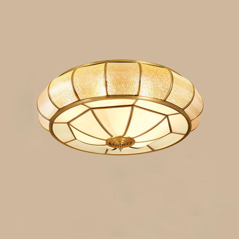 Deu nowoczesna lampa sufitowa w stylu postmodern luxury, cylindryczna, ze szkła i miedzi
