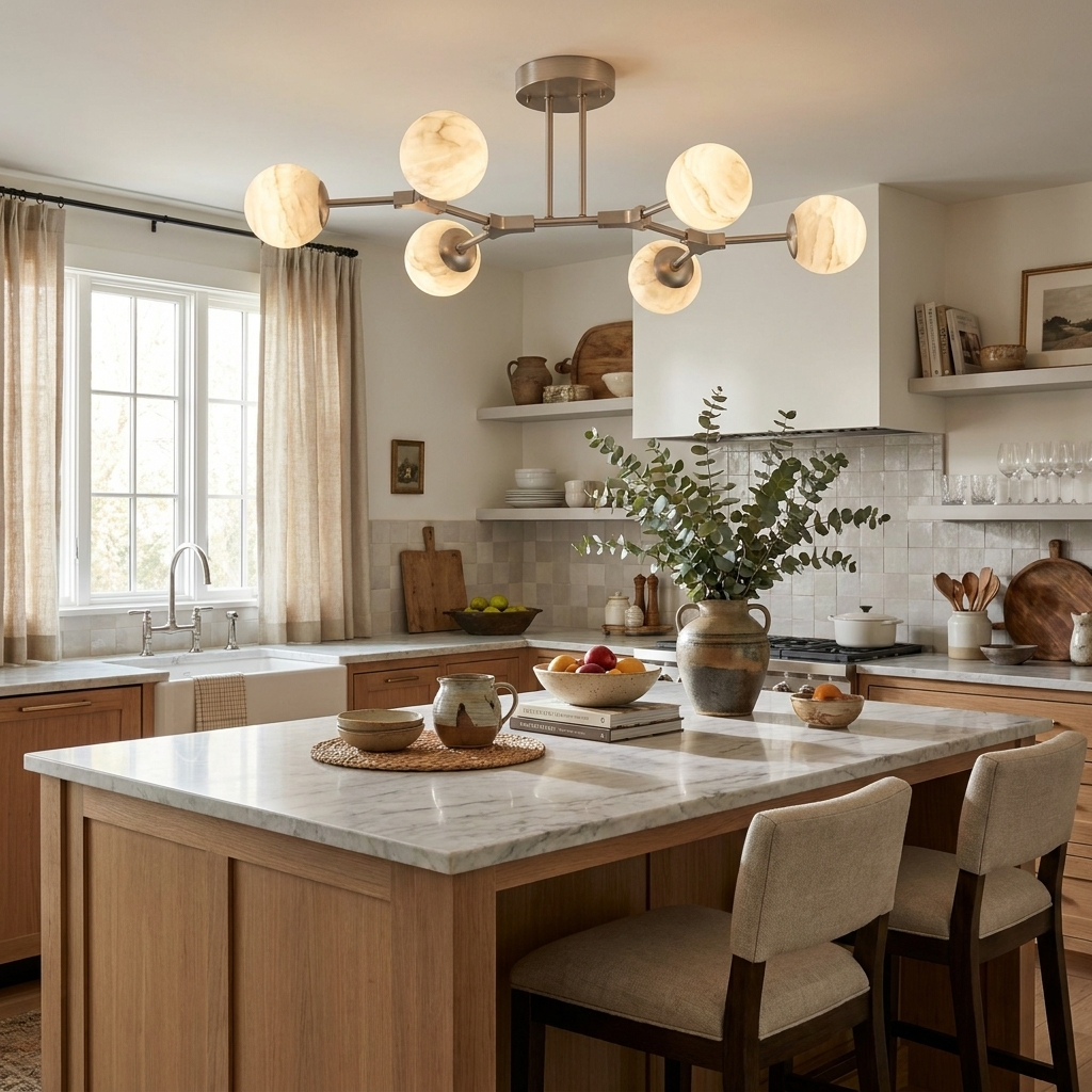 Haverhurst Żyrandol alabastrowy