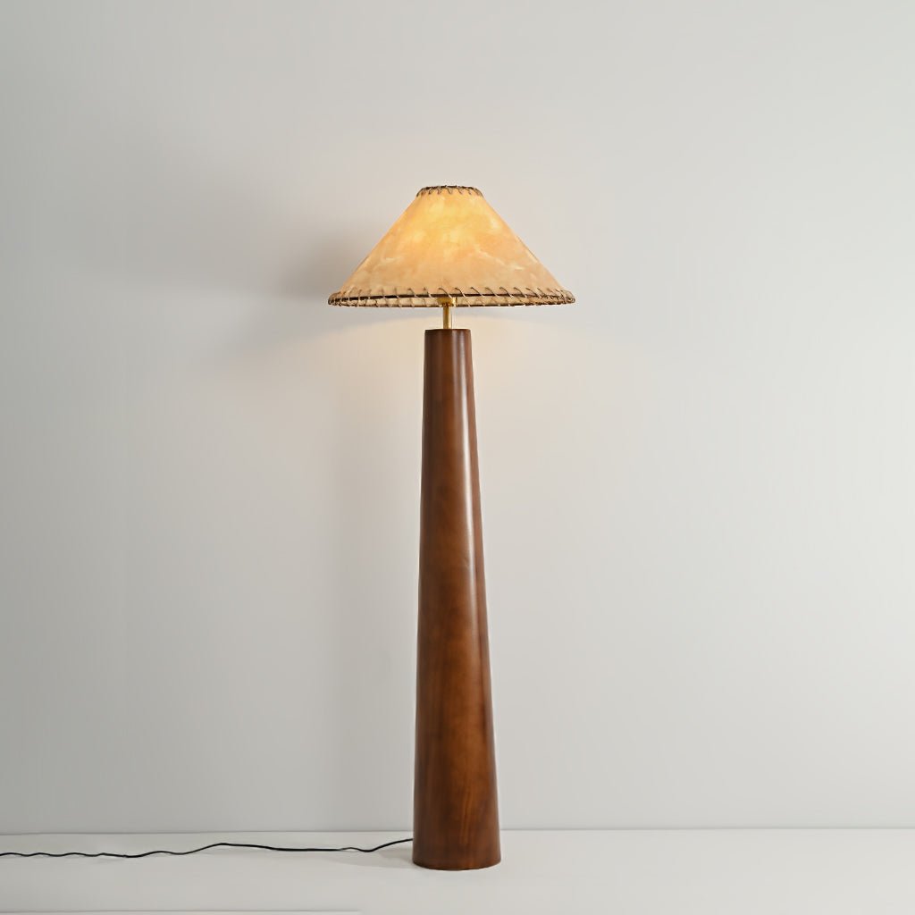 Syleelia drewniana kolumnowa lampa podłogowa