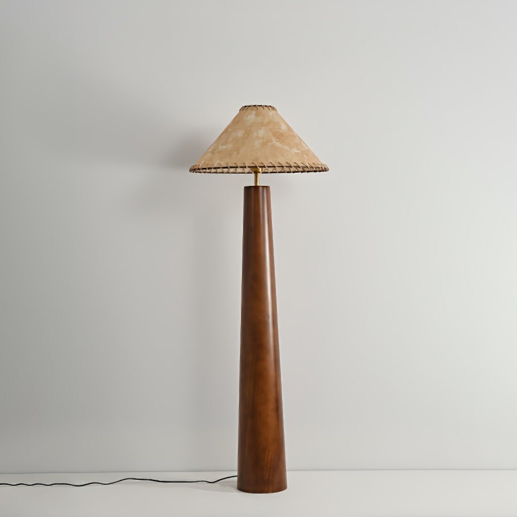Syleelia drewniana kolumnowa lampa podłogowa