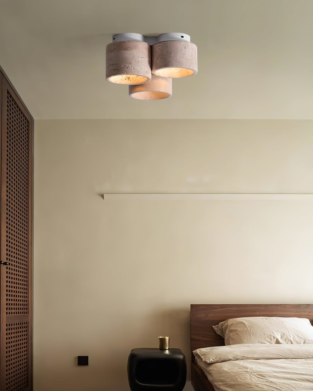 Lampa sufitowa Ritta 3 głowica Travertyn