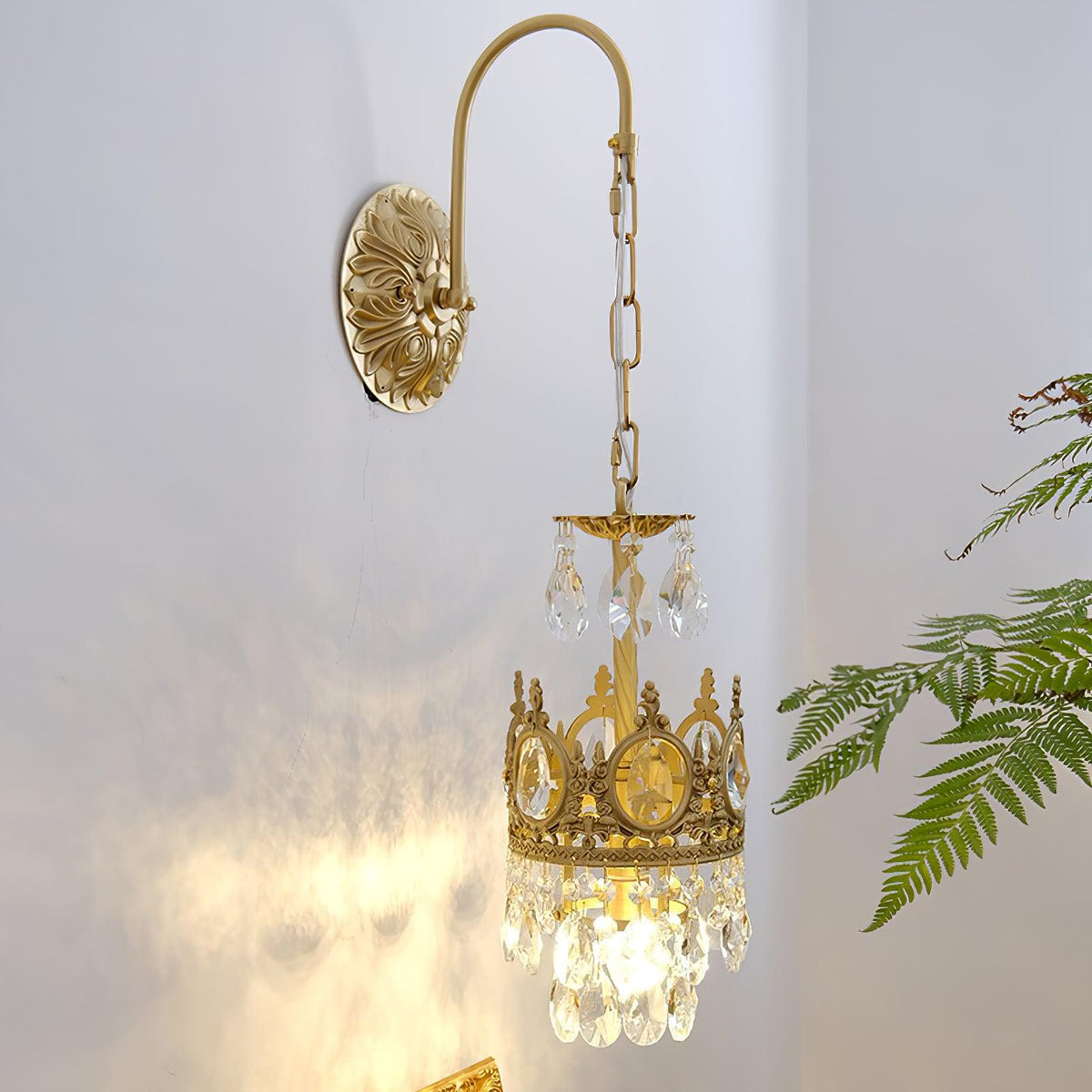 Kryształowy kinkiet Crown