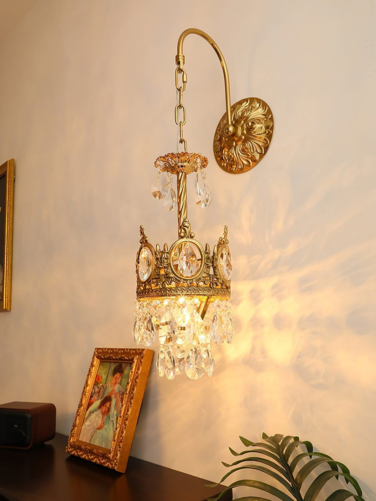 Kryształowy kinkiet Crown