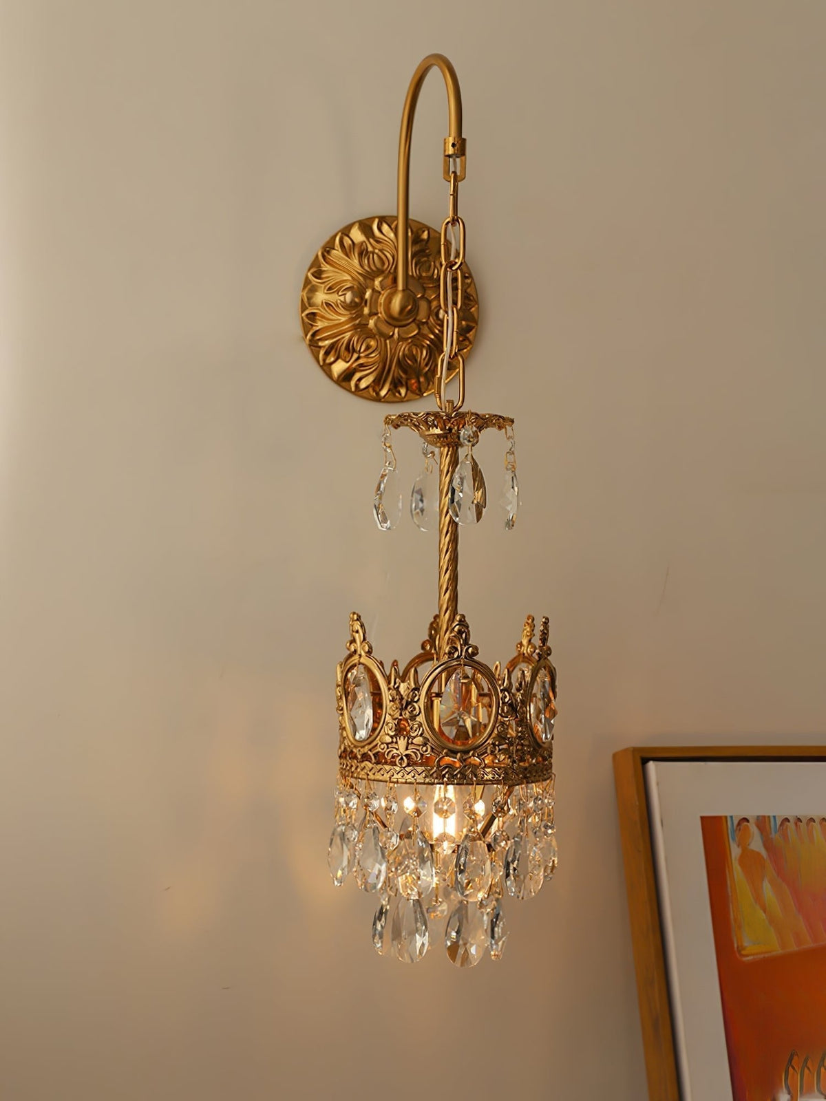 Kryształowy kinkiet Crown