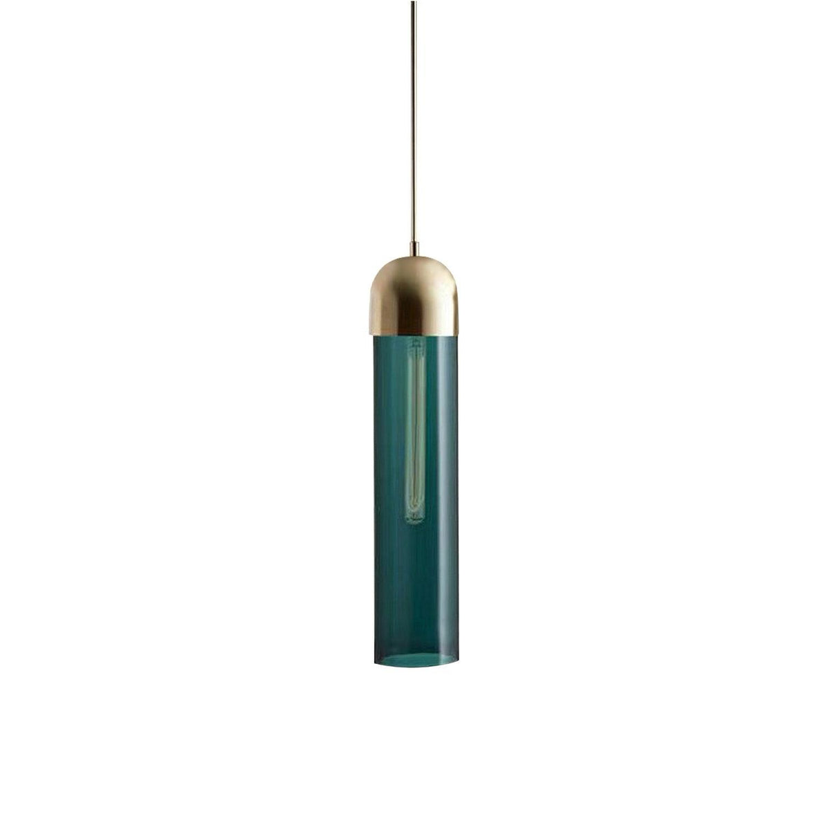 Eurcara nowoczesna minimalistyczna lampa wisząca ze szkła o kształcie cylindrycznym