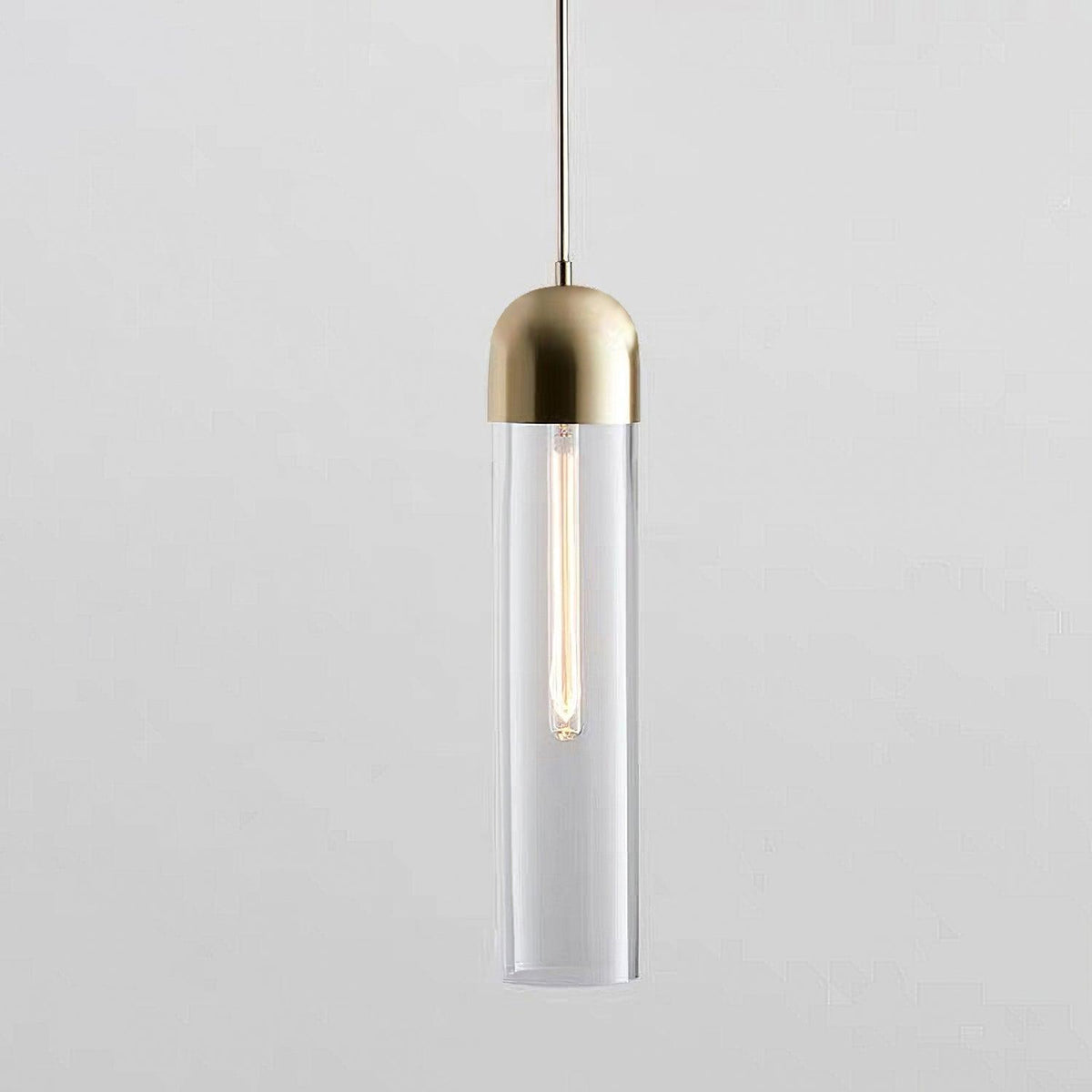 Eurcara nowoczesna minimalistyczna lampa wisząca ze szkła o kształcie cylindrycznym