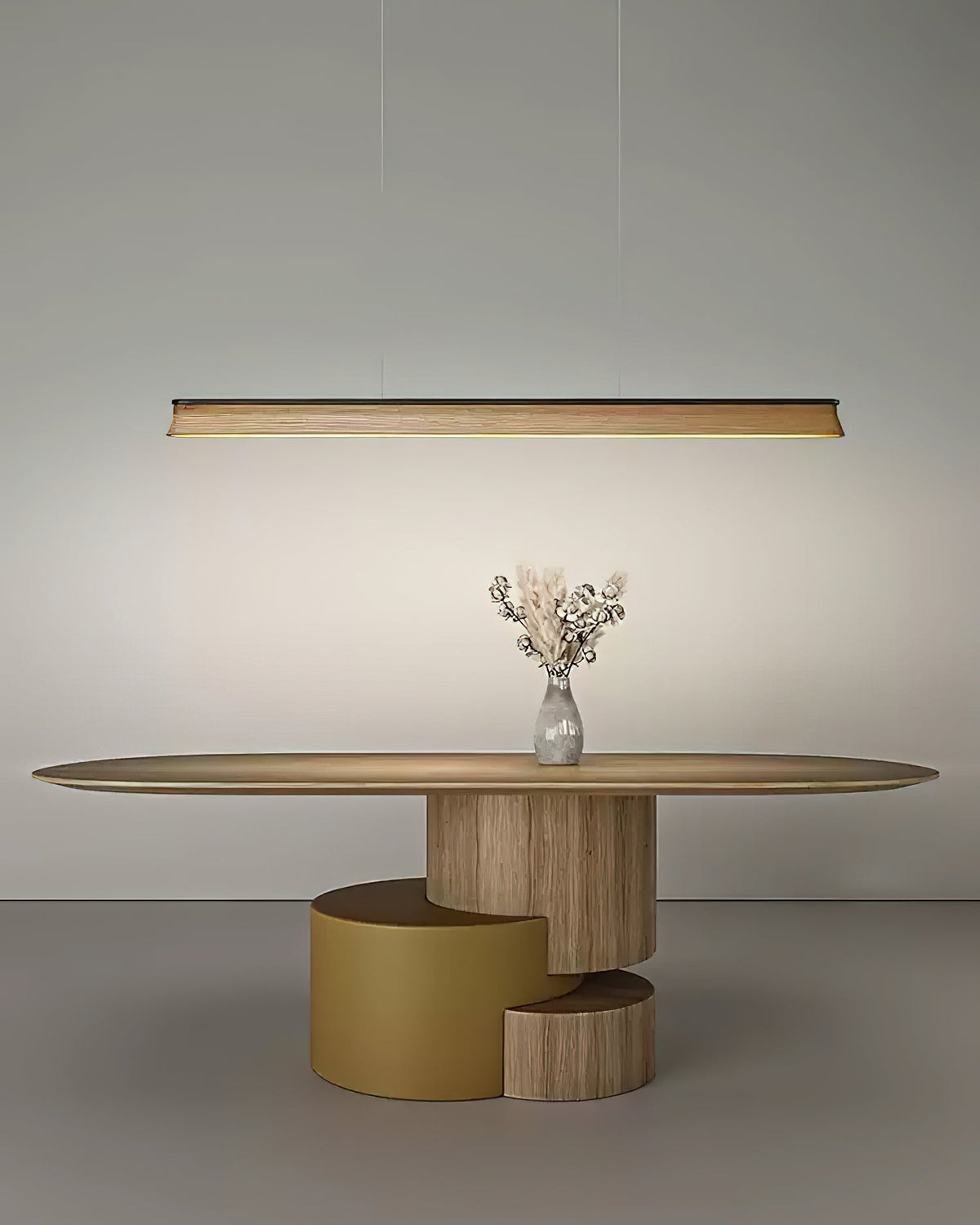 Aldeette lampa wisząca drewniana belka minimalistyczna