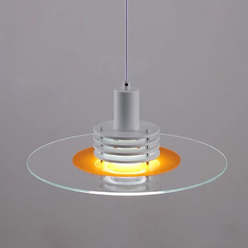 Valentina minimalistyczna lampa wisząca LED ze szkła i metalu / Salon/Sypialnia