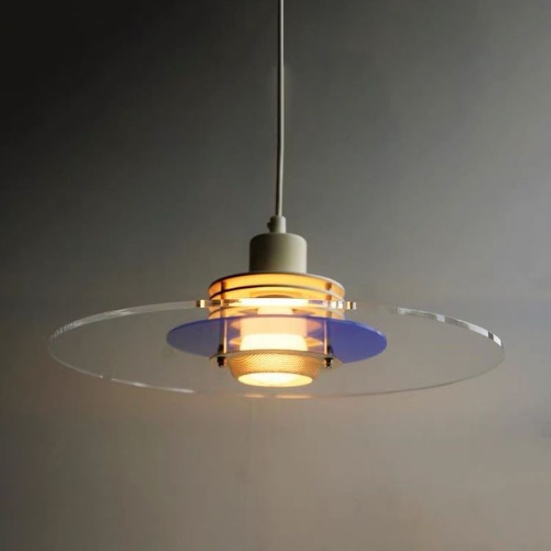 Valentina minimalistyczna lampa wisząca LED ze szkła i metalu / Salon/Sypialnia