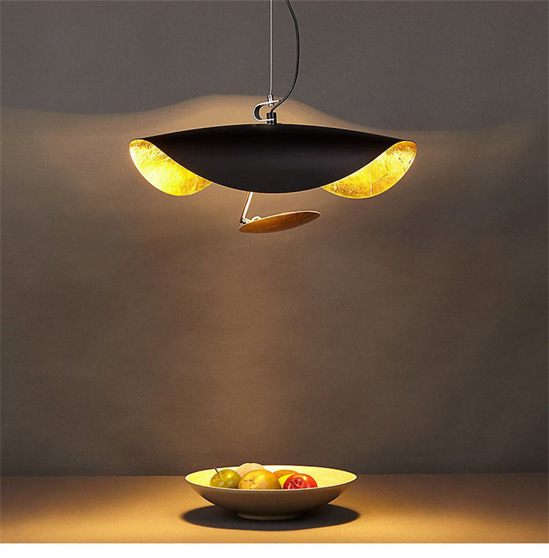 Airsha lampa wisząca 3 kolor, złote folie lampy wiszące