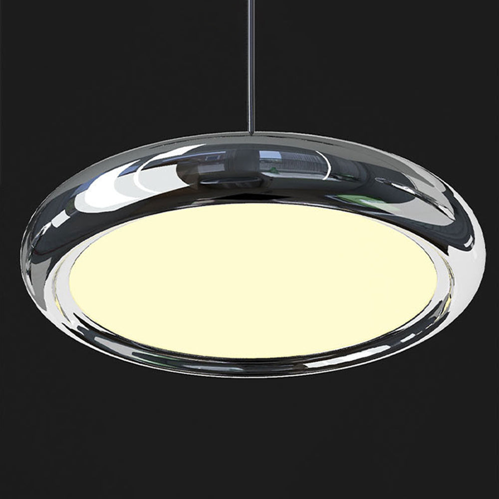 Arisha minimalistyczna lampa wisząca z metalu o kształcie koła, srebrna/złota/złoto różowa