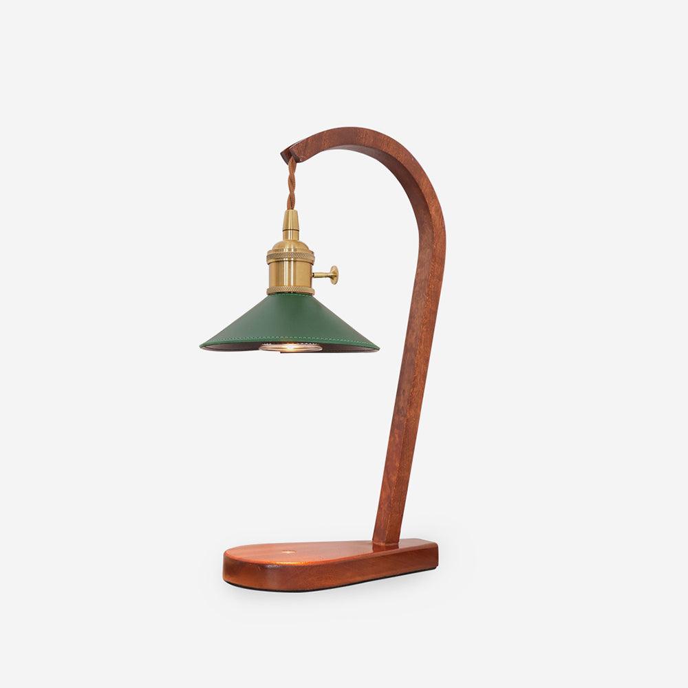 Elvuia lampa stołowa ze szkła i drewna
