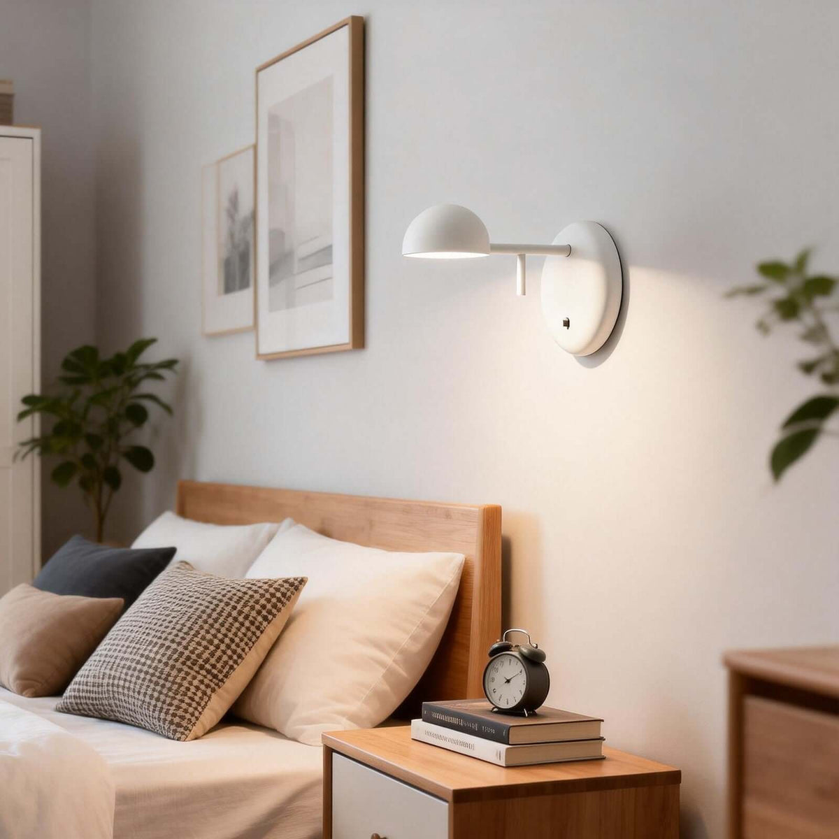 Kinkiet z kopułową głowicą na podstawie w kształcie dysku