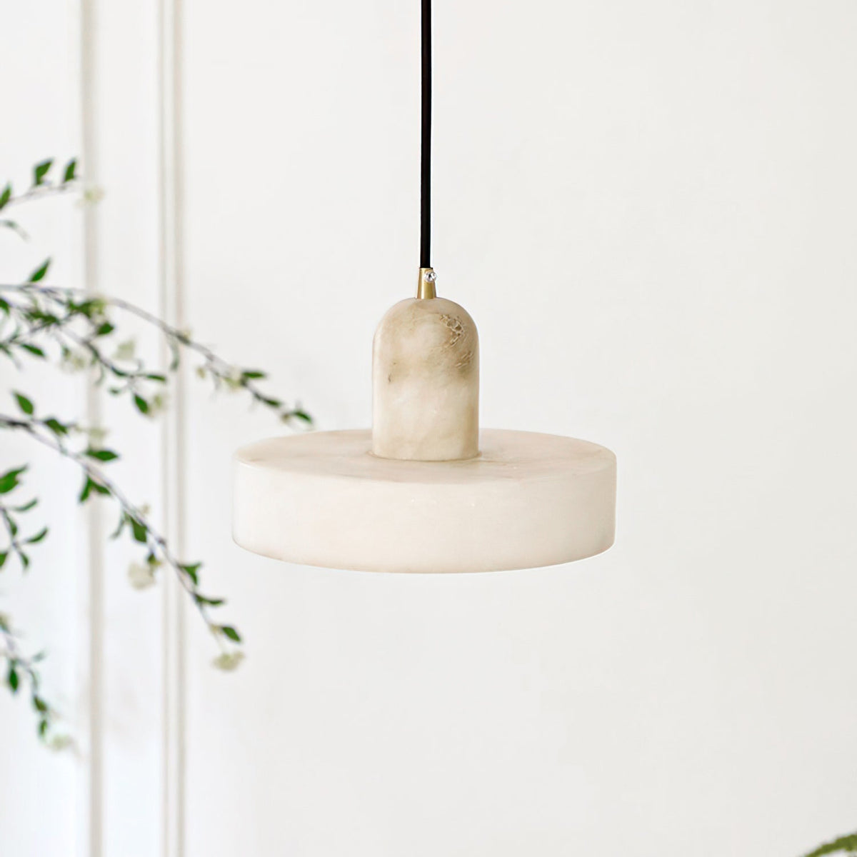 Lampa wisząca Luste Disc Orb Alabaster