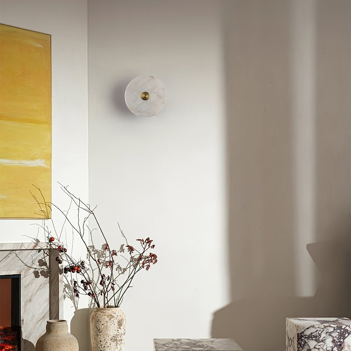 Selina minimalistyczna lampa sufitowa w alabastrze