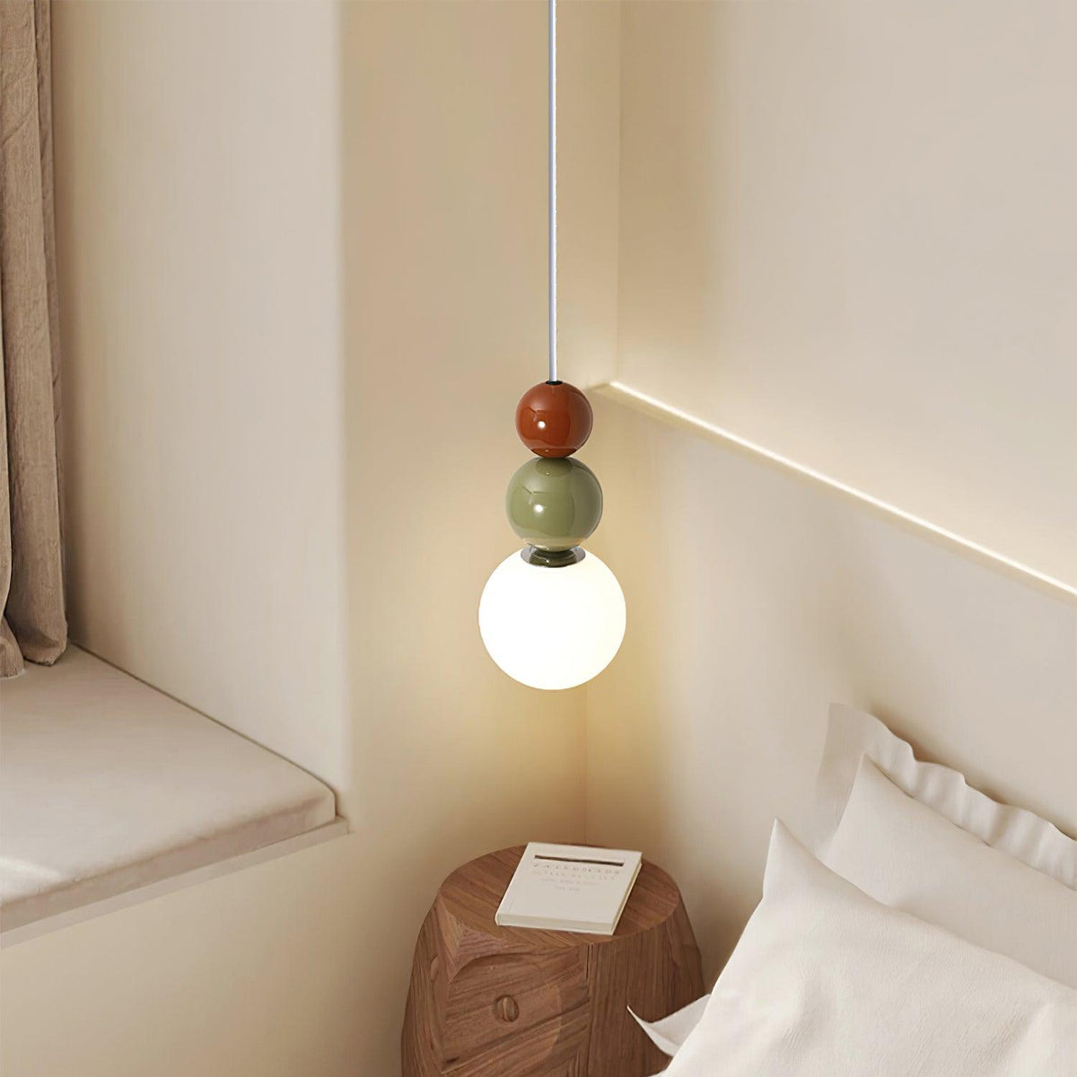 Lunetta Stacked lampa wisząca z kolorowymi sferami