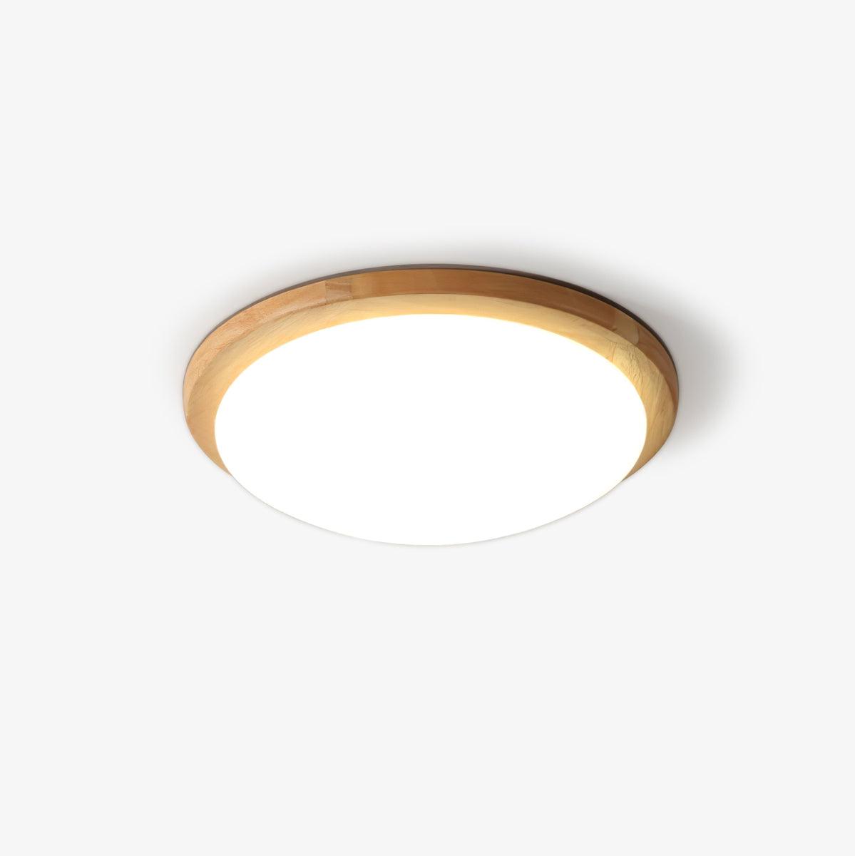 Myshae nowoczesna minimalistyczna lampa sufitowa w kształcie bębna z drewna