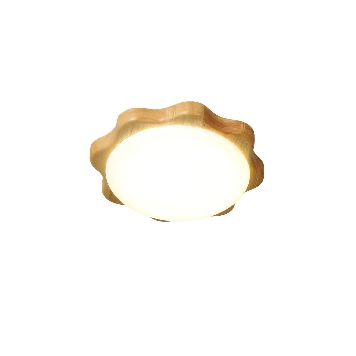 Myshae nowoczesna minimalistyczna lampa sufitowa w kształcie bębna z drewna