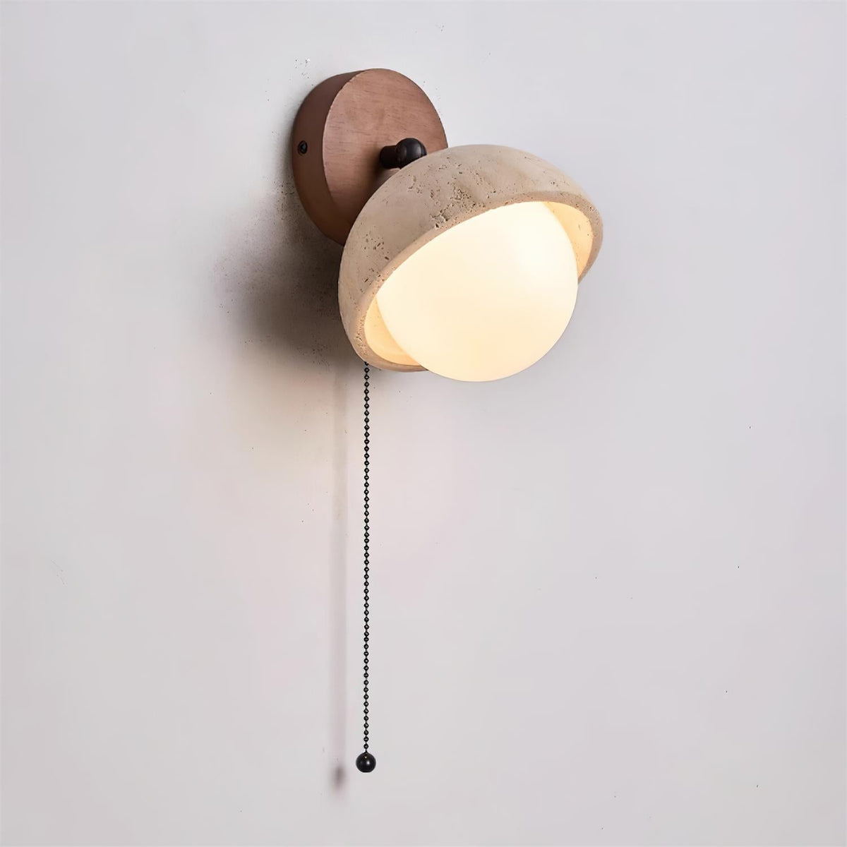 Eala kinkiet z drewna Travertine minimalistyczny nowoczesny