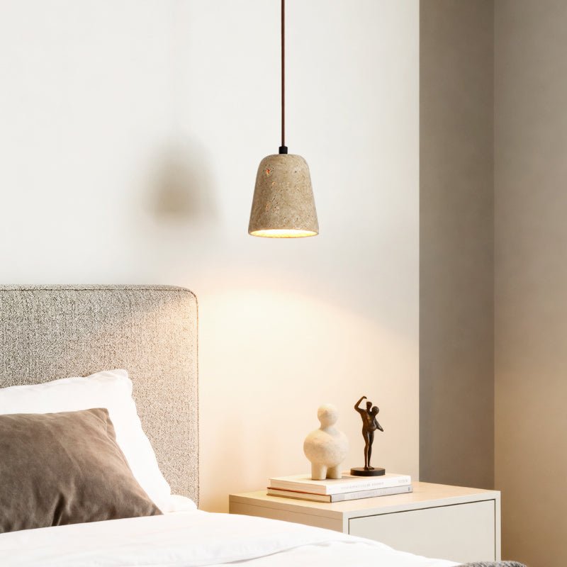 Earthy Travertine Cone lampa wisząca