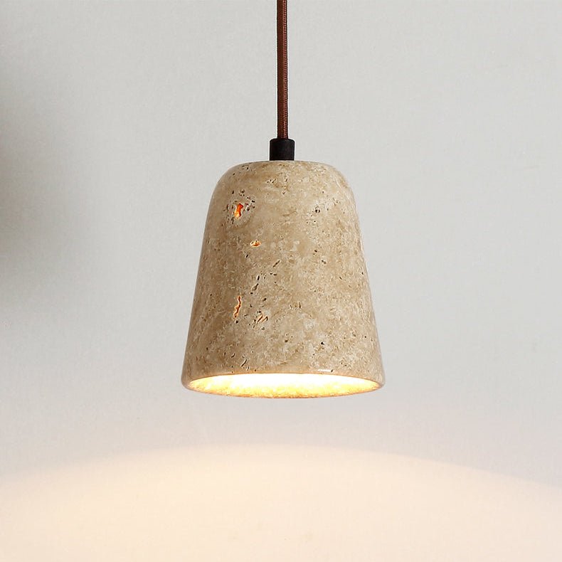 Earthy Travertine Cone lampa wisząca
