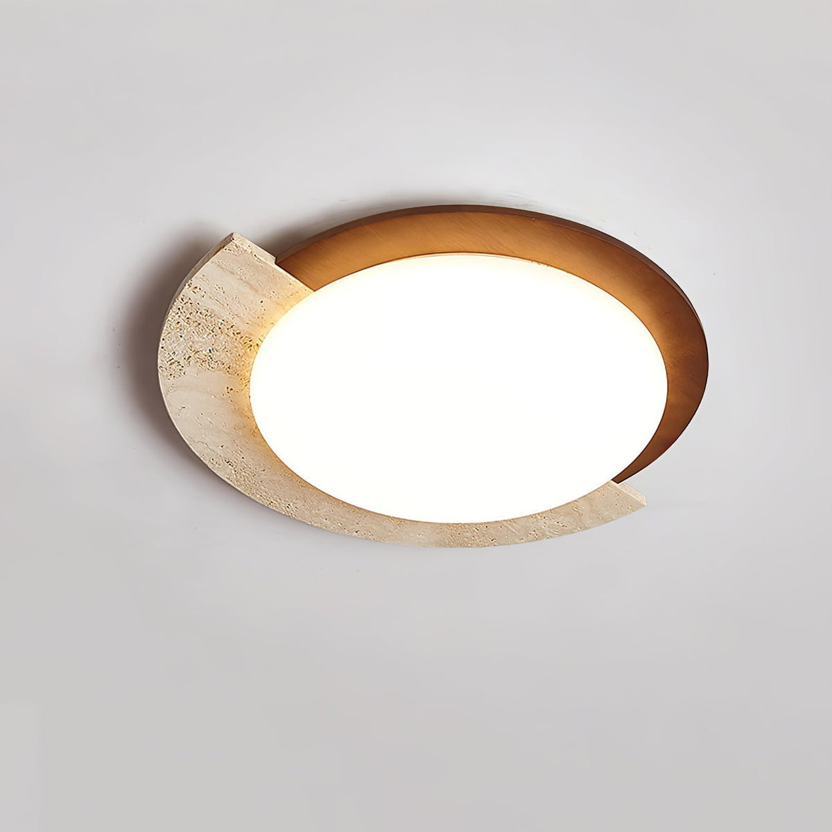 Noraaine Arc-Rim Travertine lampa sufitowa