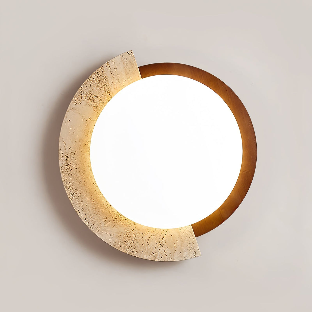 Noraaine Arc-Rim Travertine lampa sufitowa