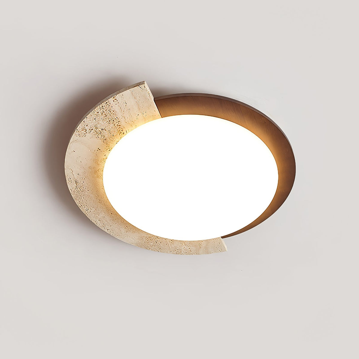 Noraaine Arc-Rim Travertine lampa sufitowa