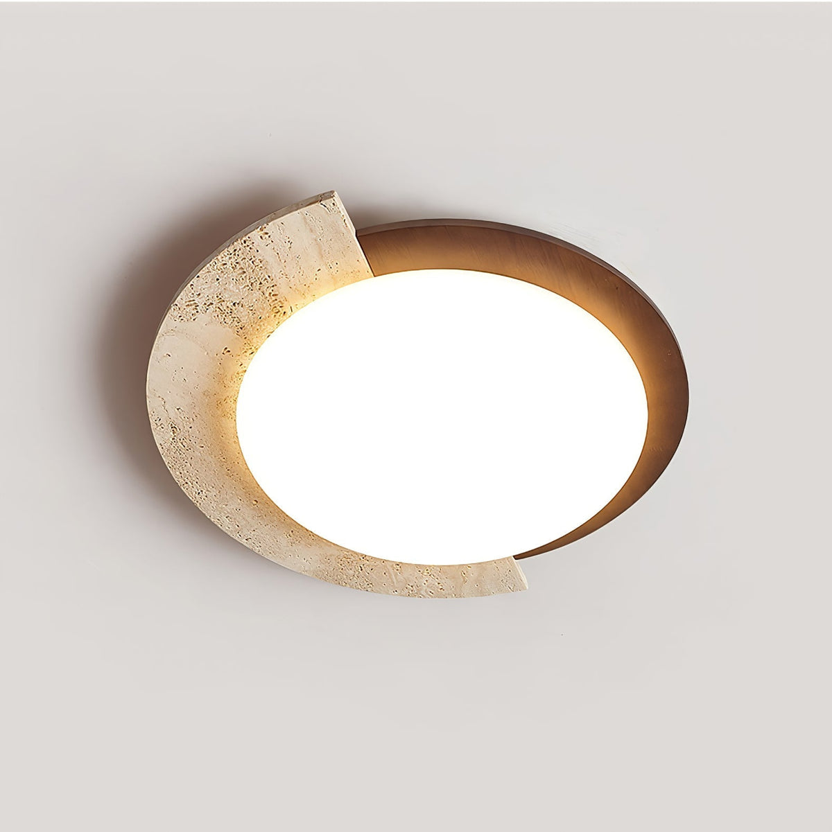 Noraaine Arc-Rim Travertine lampa sufitowa