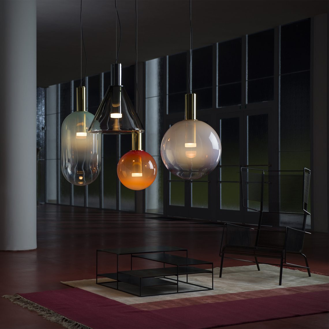 Aeris minimalistyczna lampa wisząca ze szkła