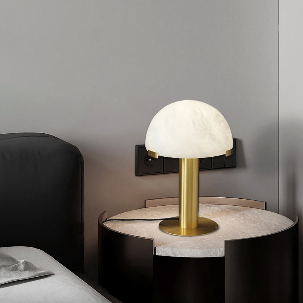 Keir lampa stołowa z alabastrem