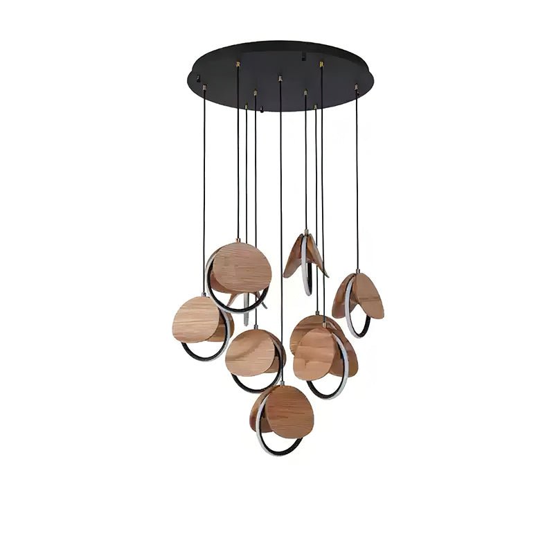 Avvelen geometryczna lampa wisząca z drewna