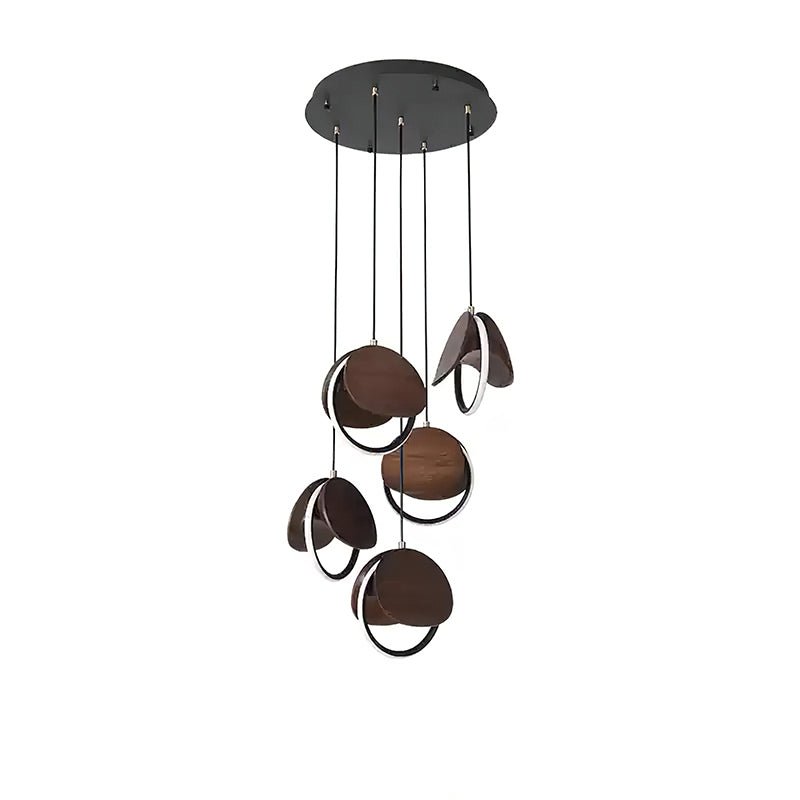 Avvelen geometryczna lampa wisząca z drewna