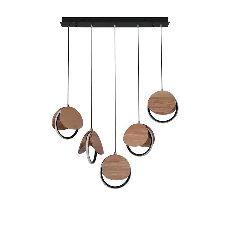Avvelen geometryczna lampa wisząca z drewna