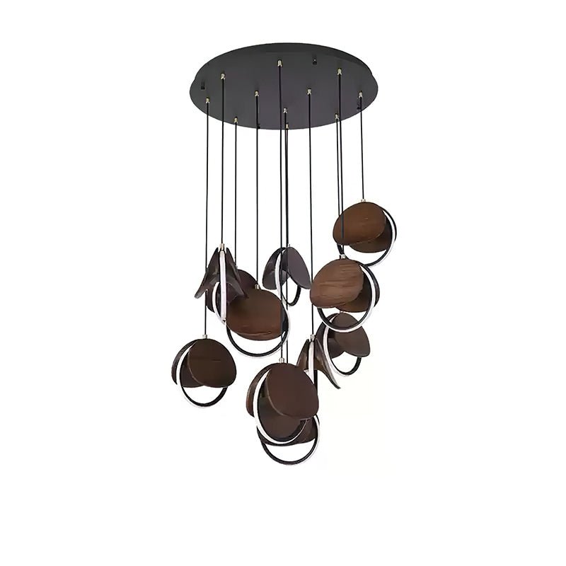 Avvelen geometryczna lampa wisząca z drewna