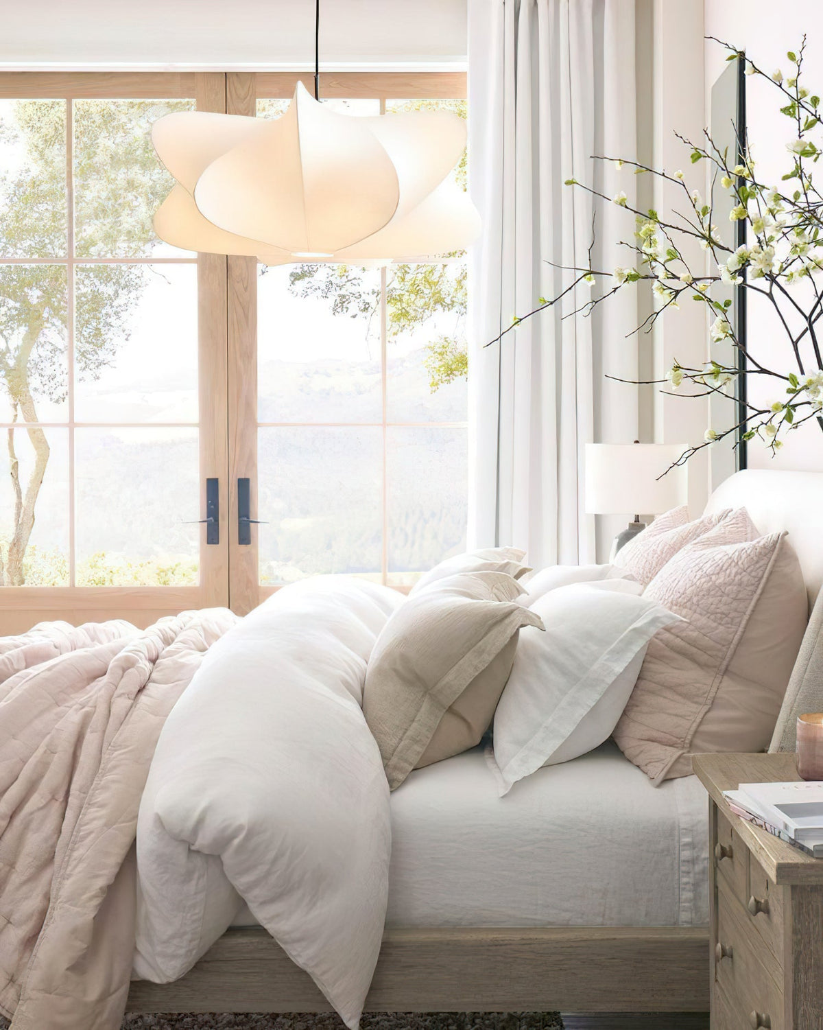 Luxe Silk nowoczesna lampa wisząca z jedwabiu