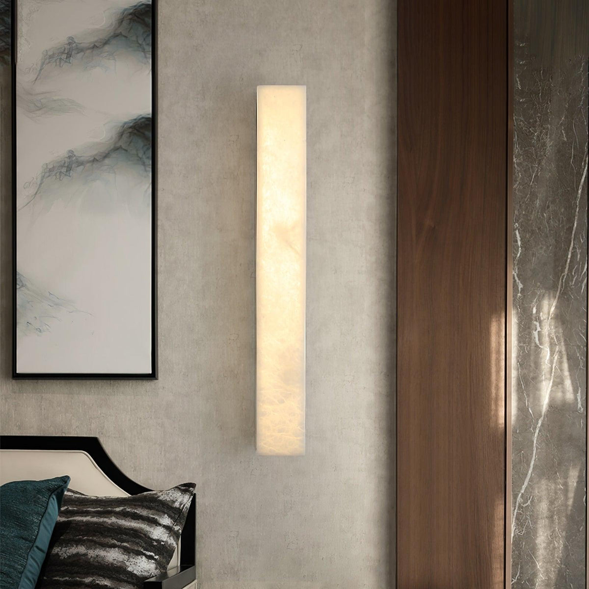 Nivivette Pillar Alabaster kinkiet