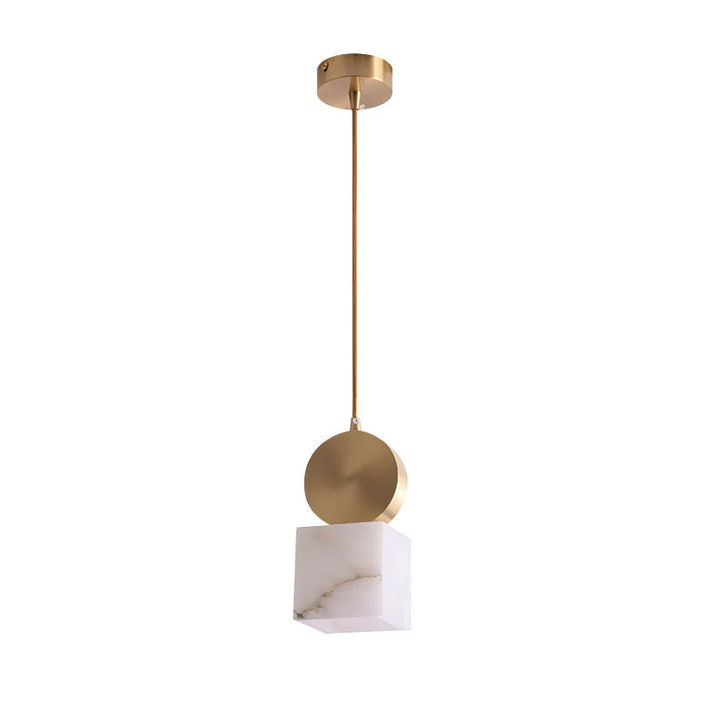 Salen lampa wisząca z alabastrem i miedzią