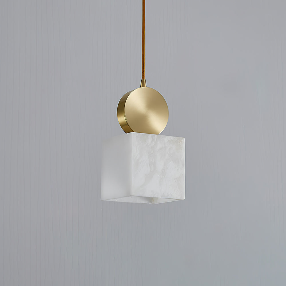 Salen lampa wisząca z alabastrem i miedzią