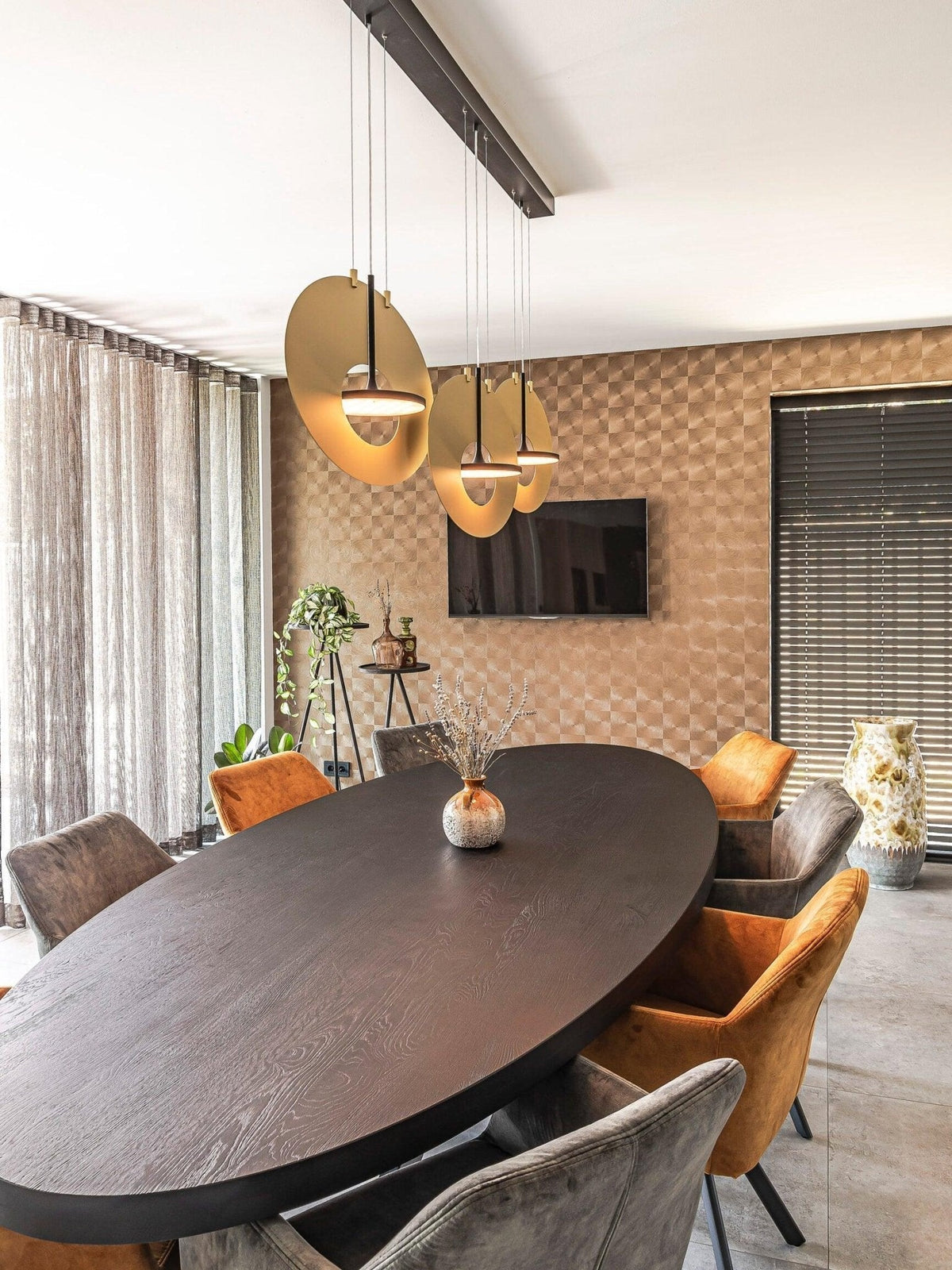 Sirixy lampa wisząca owalny pierścień geometryczny