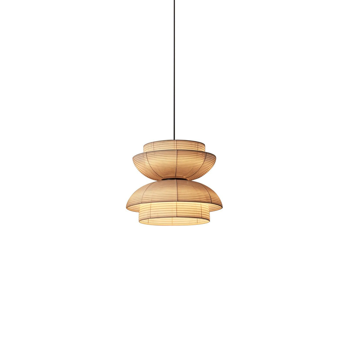 Zelvin artystyczna lampa wisząca ze szkła i płótna