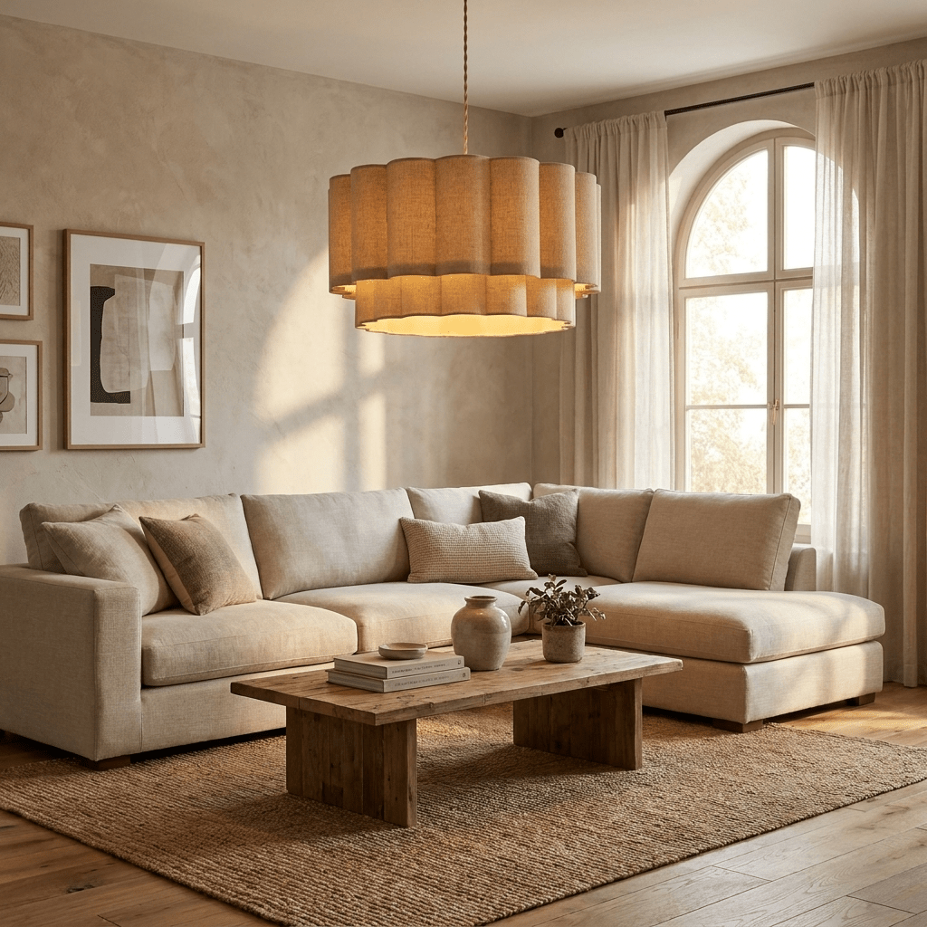 Lampa wisząca Velanette z płótna