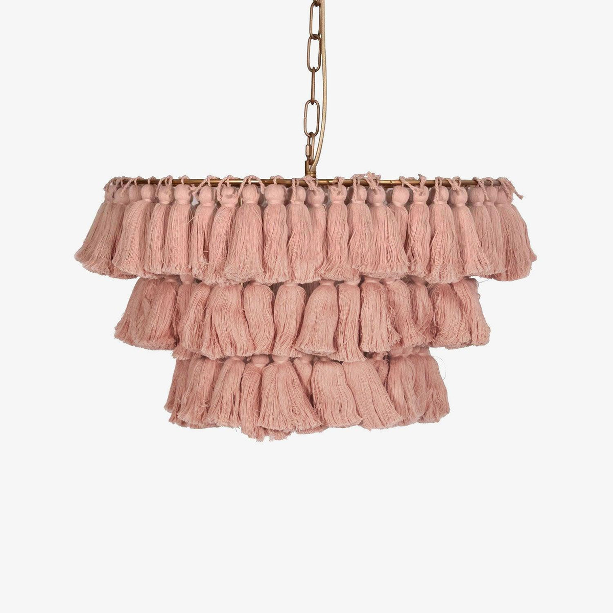 Arixo żyrandol różowy w stylu boho