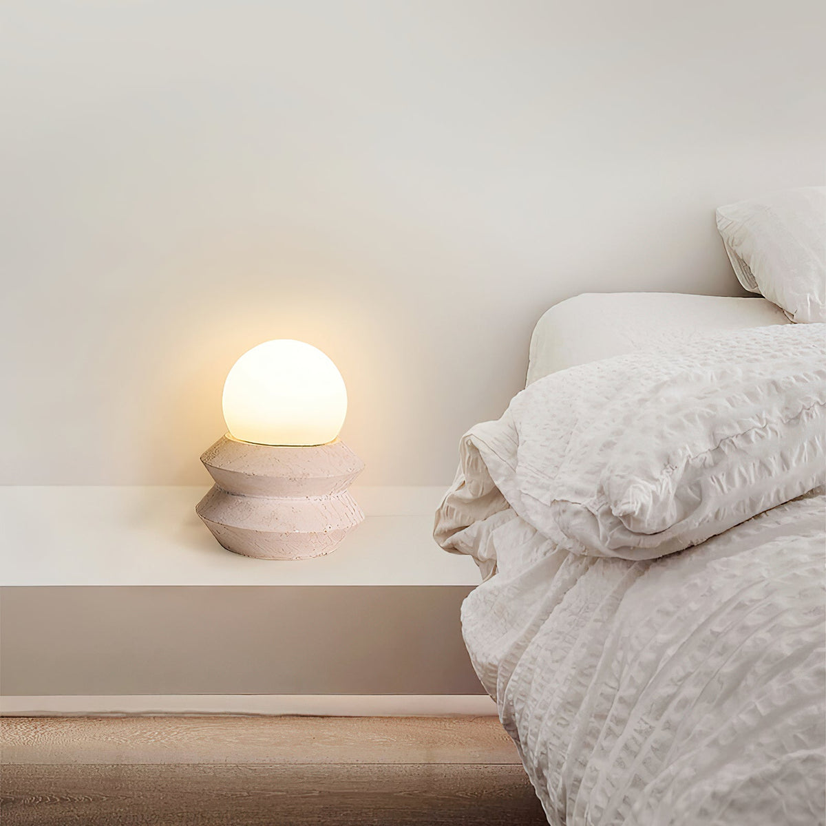 Lampa stołowa Fin Travertine (z wbudowaną baterią)