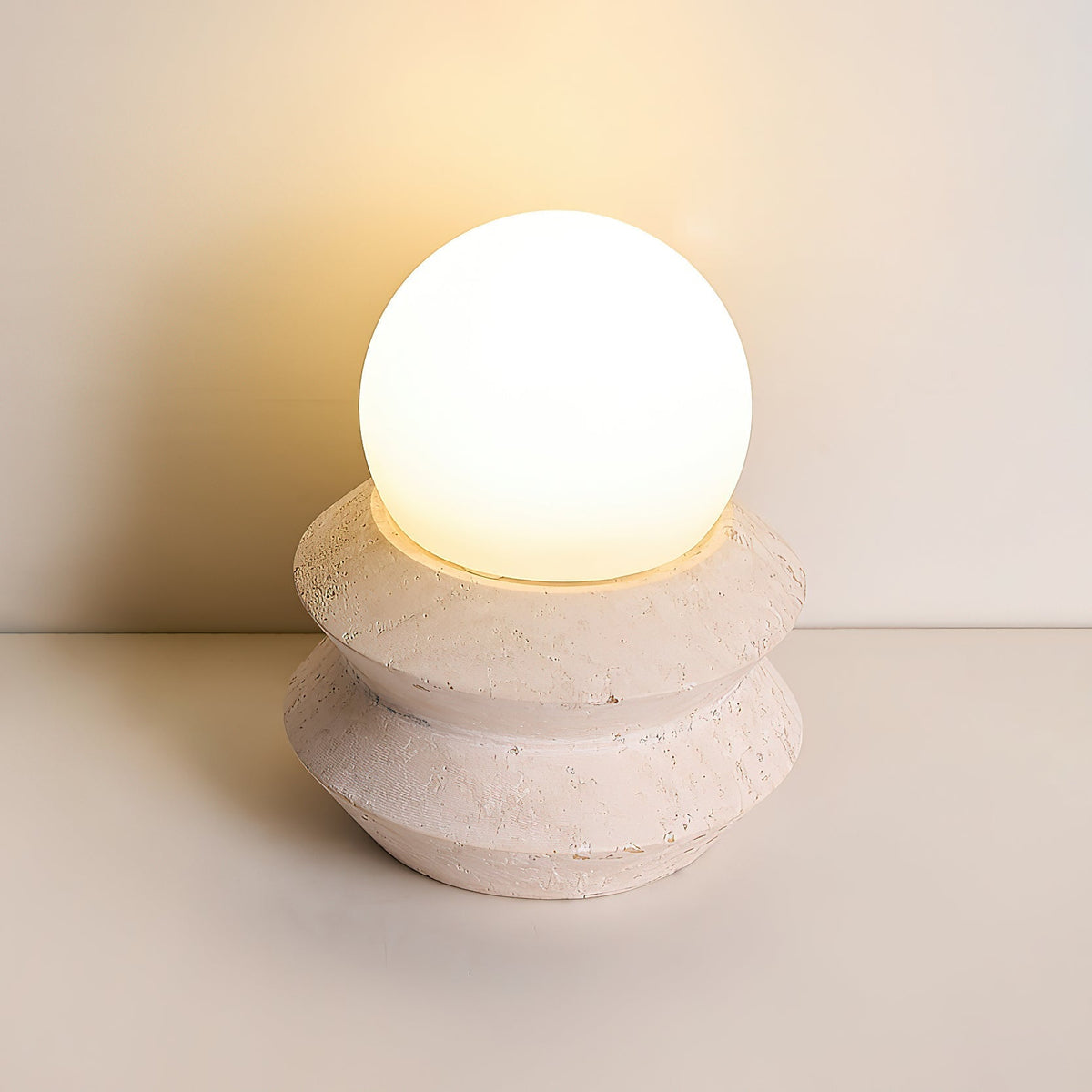 Lampa stołowa Fin Travertine (z wbudowaną baterią)