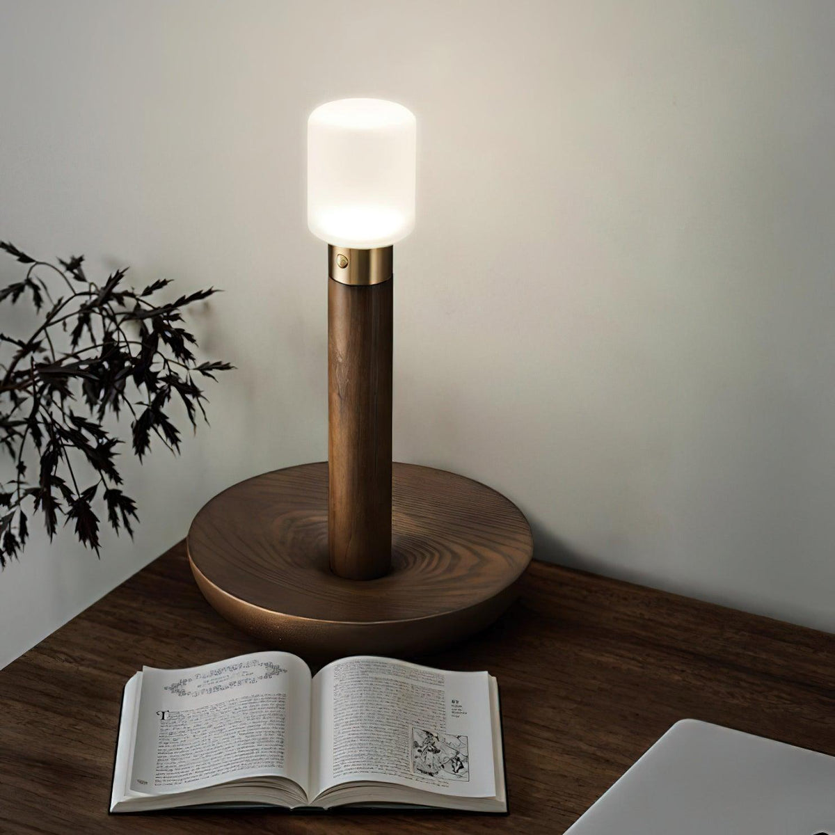 Lumaice minimalistyczna lampa stołowa z drewna