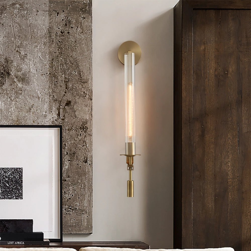 Lucian kinkiet ze szkła w stylu rustykalnym