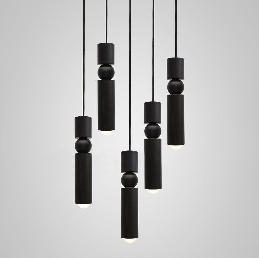 Velkis geometryczna lampa wisząca z aluminium do salonu | Cielum